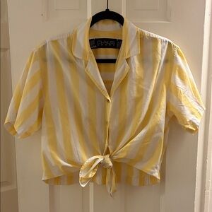 Chaus Sport Yellow and White Blouse